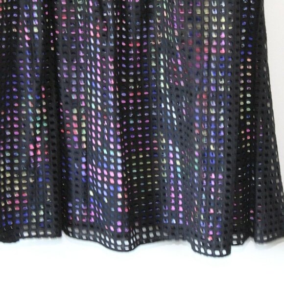 NWT Lane Bryant Perforated Eyelet Dress Black Multicolor Plus Size 18 H12952 - Picture 4 of 11